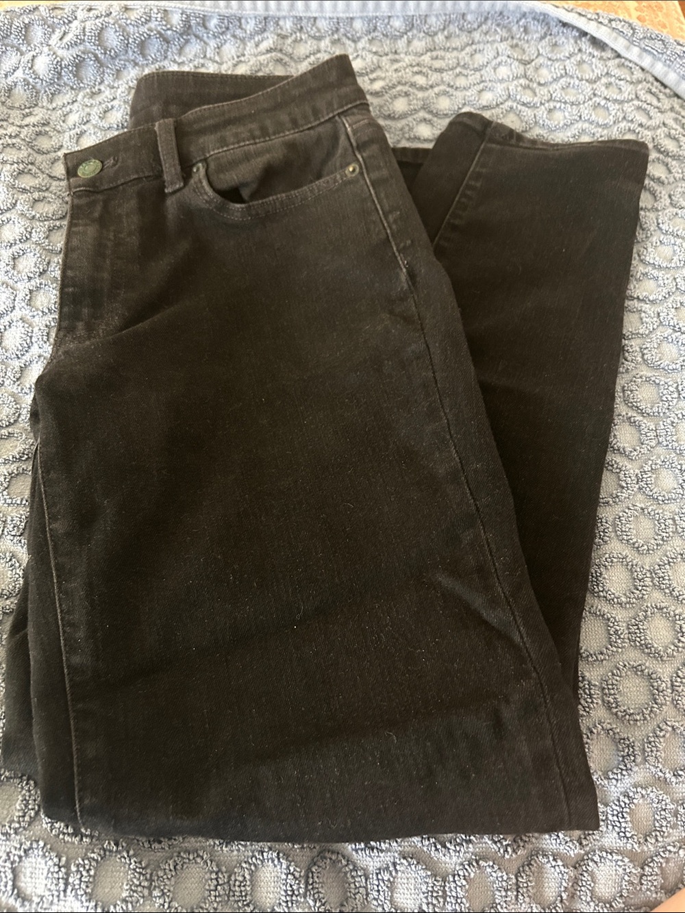 Talbots Black Ankle-Length Women's Jeans sits below waist